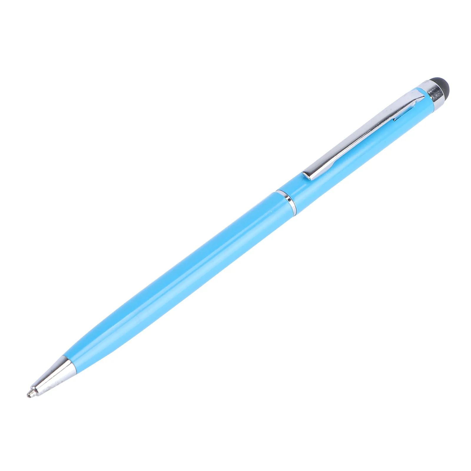 

Sky-Blue 2-in-1 Capacitive Touch Screen Stylus Pen Ballpoint for Smartphone Dual Purpose Silicone Tip Easy to Use