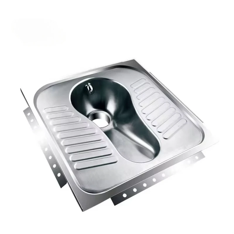 

Kexin Public Restroom Modern Squat Toilet Sanitary Ware Stainless Steel WC Squat Toilet Pan With
