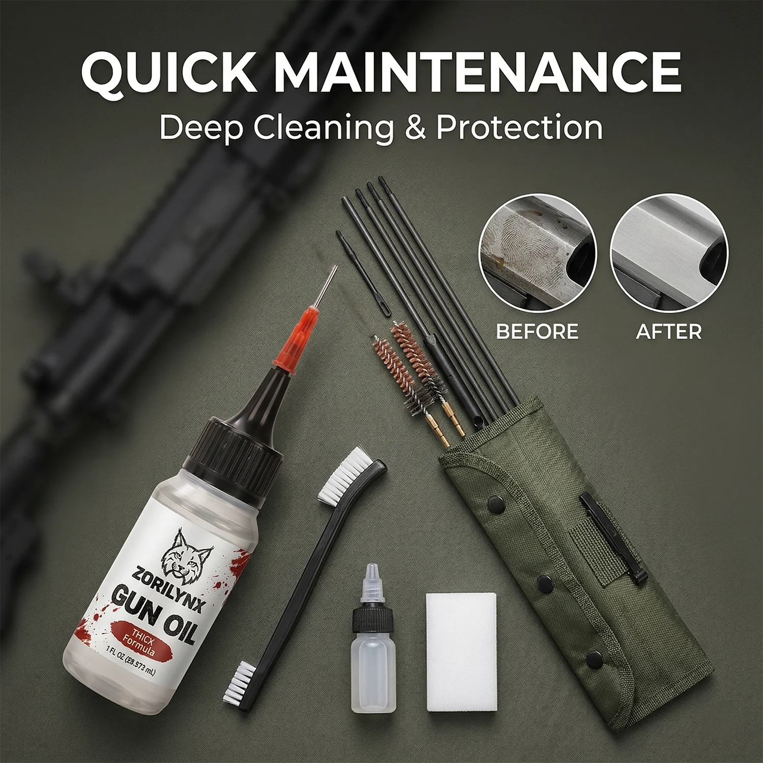 Tactical Gun Cleaning Kit 1oz  - огляд і ціна Gun Cleaning Rod