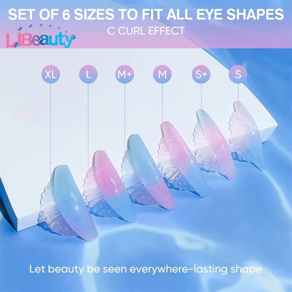 Libeauty 6 Paris C CURL Eyelash Curler Lash Lift Pads Eyelash Perm Rods Lifting Eeyelash Curling Iron Narzędzia i akcesoria do makijażu
