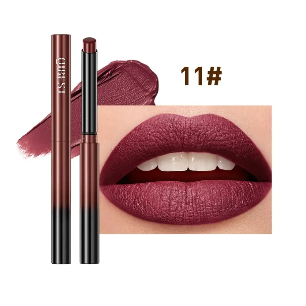 ลิปสติก lipstik Nude Matte กันน้ำติดทนนานลิปสติกเนื้อแข็งอุปกรณ์เครื่องสำอางให้ความชุ่มชื่นไม่ติดทนนาน