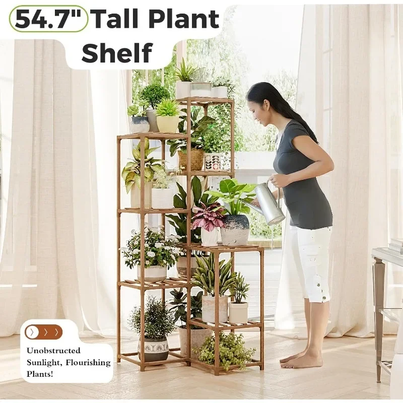 Stand Indoor Outdoor Corner Plant Shelf 54.7