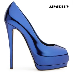 Women Peep Toe Platform High Heel Sandals Stiletto Party Wedding Dress Shoes Multi-color