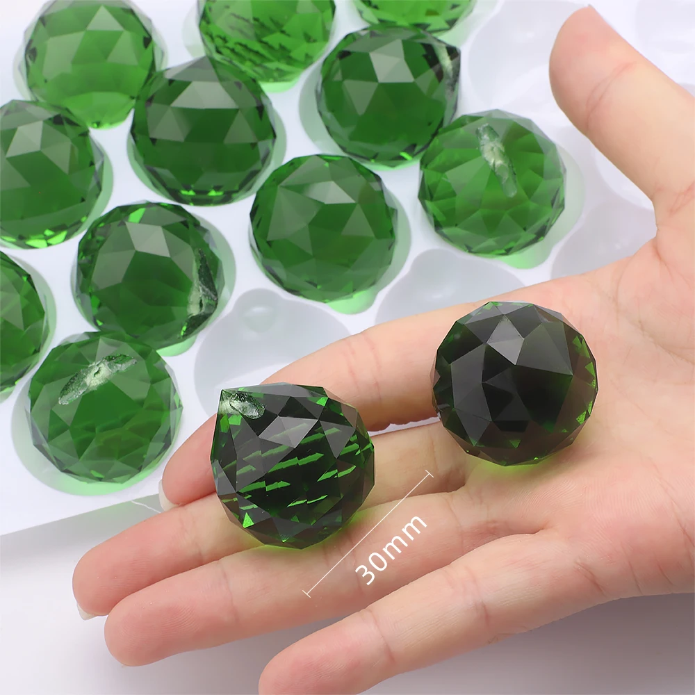 1 قطعة 30 مللي متر الكرة كريستال الشمس الماسك المنشور معلقة suncatchers مع الزجاج بريزم قوس قزح صانع للنوافذ غرفة المنزل حديقة ديكور