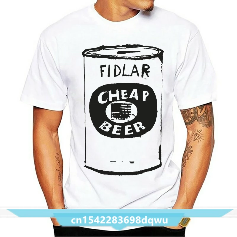 

Fidlar Men's Cheap Beer T-shirt Large WhiteNew T Shirt Spring Summer male brand teeshirt men summer cotton t shirt