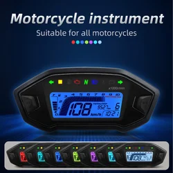 Universal Motorcycle Digital Speedometer Tachometer Dashboard 10000 RPM Instrument Panel Meter LED Display For 1,2,4 Cylinder