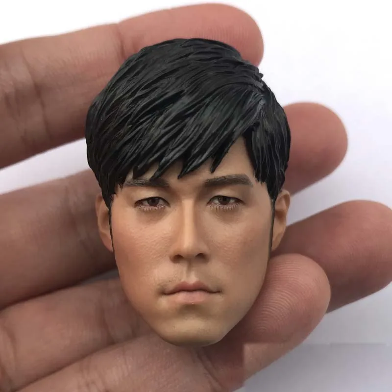 

1/6 Scale Jay Chou Head Carving Asian Heavenly Kings Music Superstar Head Sculpt Action Figure for 12in Phicen JIAOUL Doll Toy