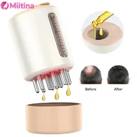 Terapia de luz roja, masajeador para el cuero cabelludo, aceite para el crecimiento del cabello, suero, peine, tratamiento del cabello, resistente al agua, crecimiento eléctrico, vibración, microcorriente LED