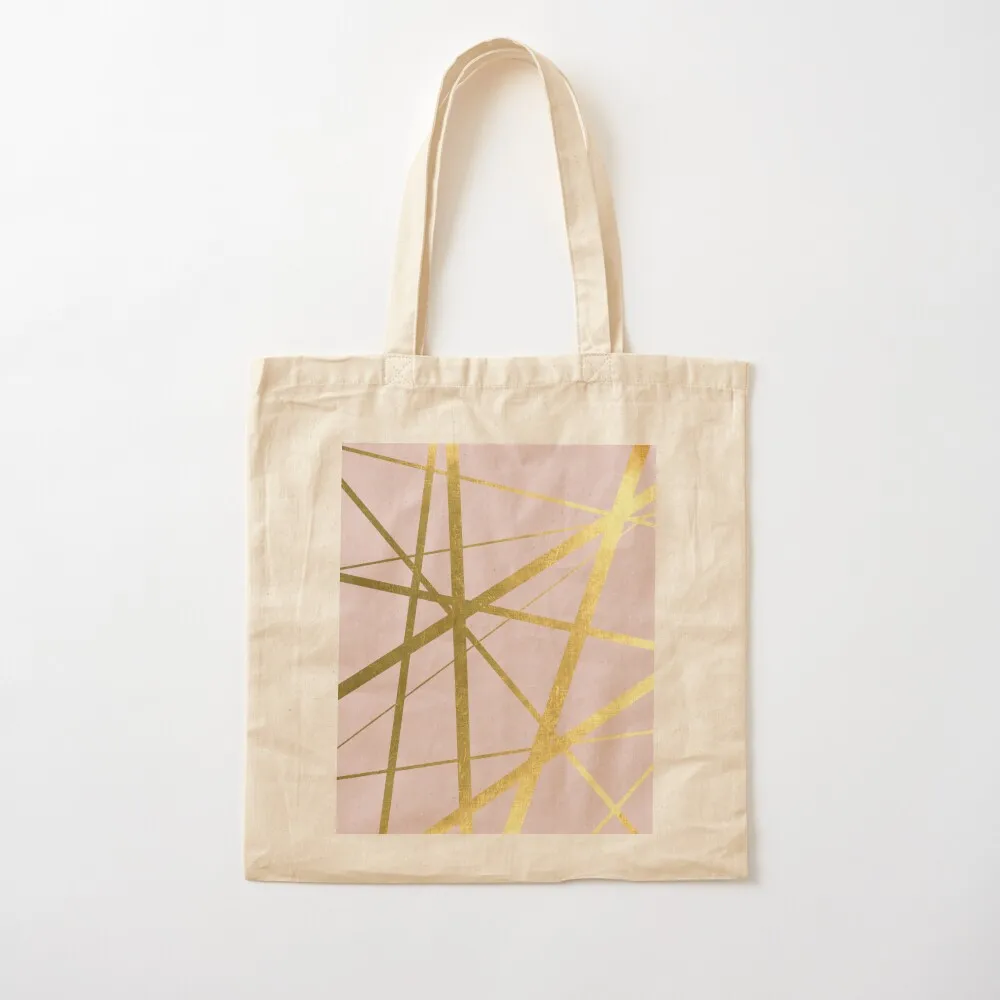 

Blush Pink and Gold Geometric Luxe Tote Bag Beach bag bag luxury women eco pack Canvas Tote