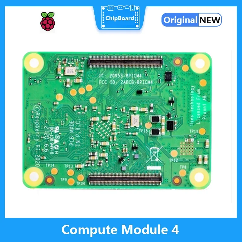 Módulo de computação raspberry pi cm4 4 com 1g/2g/4g/8g ram lite/8g/16g/32g emmc flash opcional suporte wifi/bluetooth cm4 cm3 placa