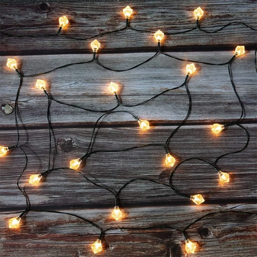 Diamond Solar String Lights, Forever Love, Casamento romântico, Natal, Aniversário, Feriado, Quarto, Decoração do pátio, 22m, 200 LED, 486