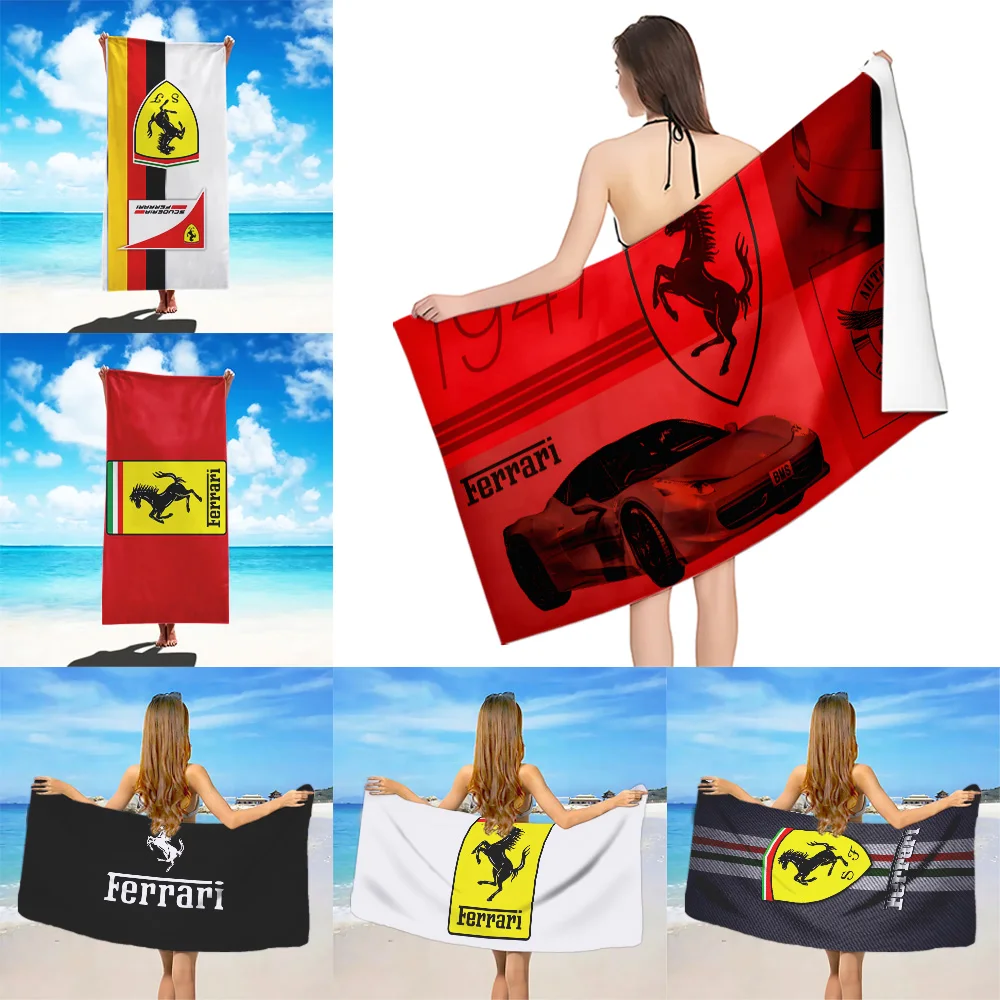 Cool supercar Beach Towel Microfiber Sand Free Quick Dry Soft Sandproof Pool Towels Gift for F-F-Ferrari Women Travel Shower