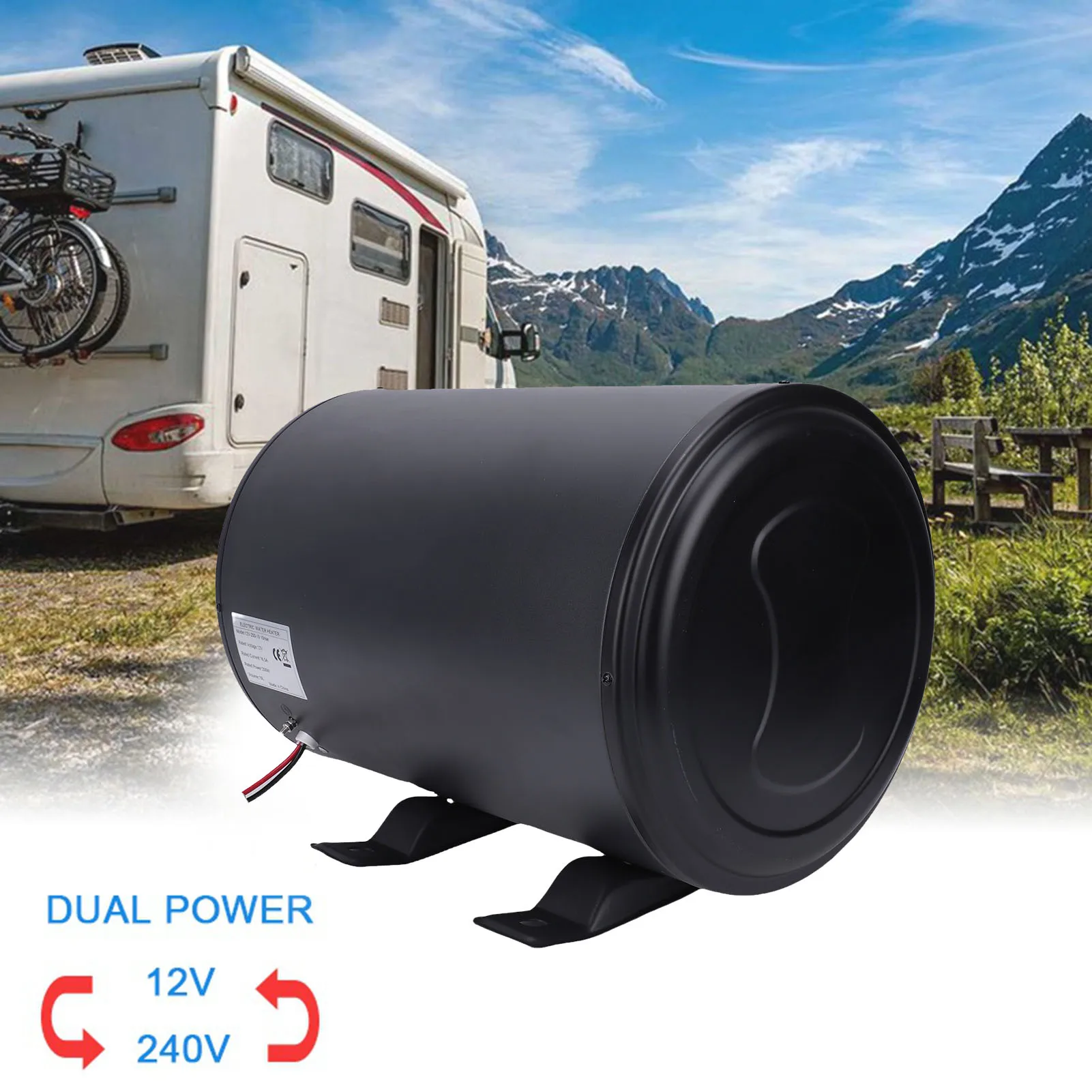 Instant Water Heater Tankless 10L Portable Hot Water Heater Instant Camping Water Heater for Outdoors Shower RV Shower White view 6