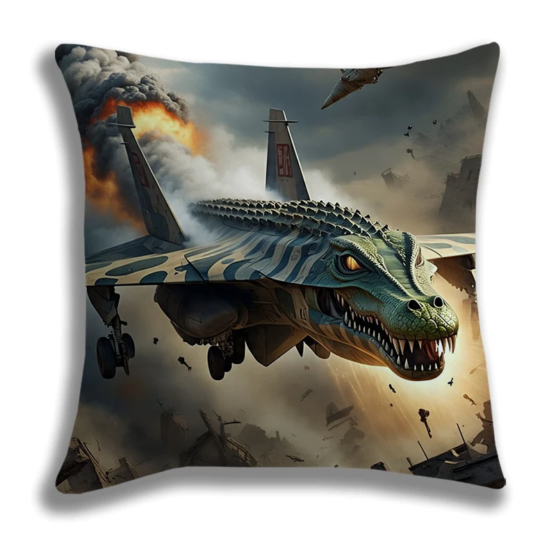 Tralalero Tralala Italian Brainrot Pillowcase Polyester Cushion Cover Home Decor Funny Meme Pillow Case Sofa Throw Pillow Cover