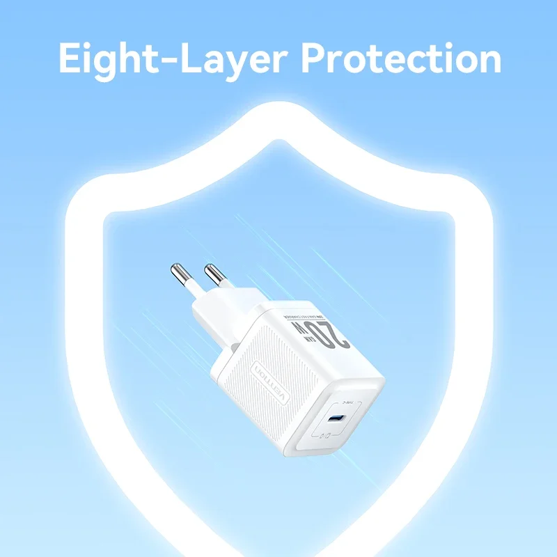 Vention GaN 20W Fast USB-C Charger for Mobile Phones 5