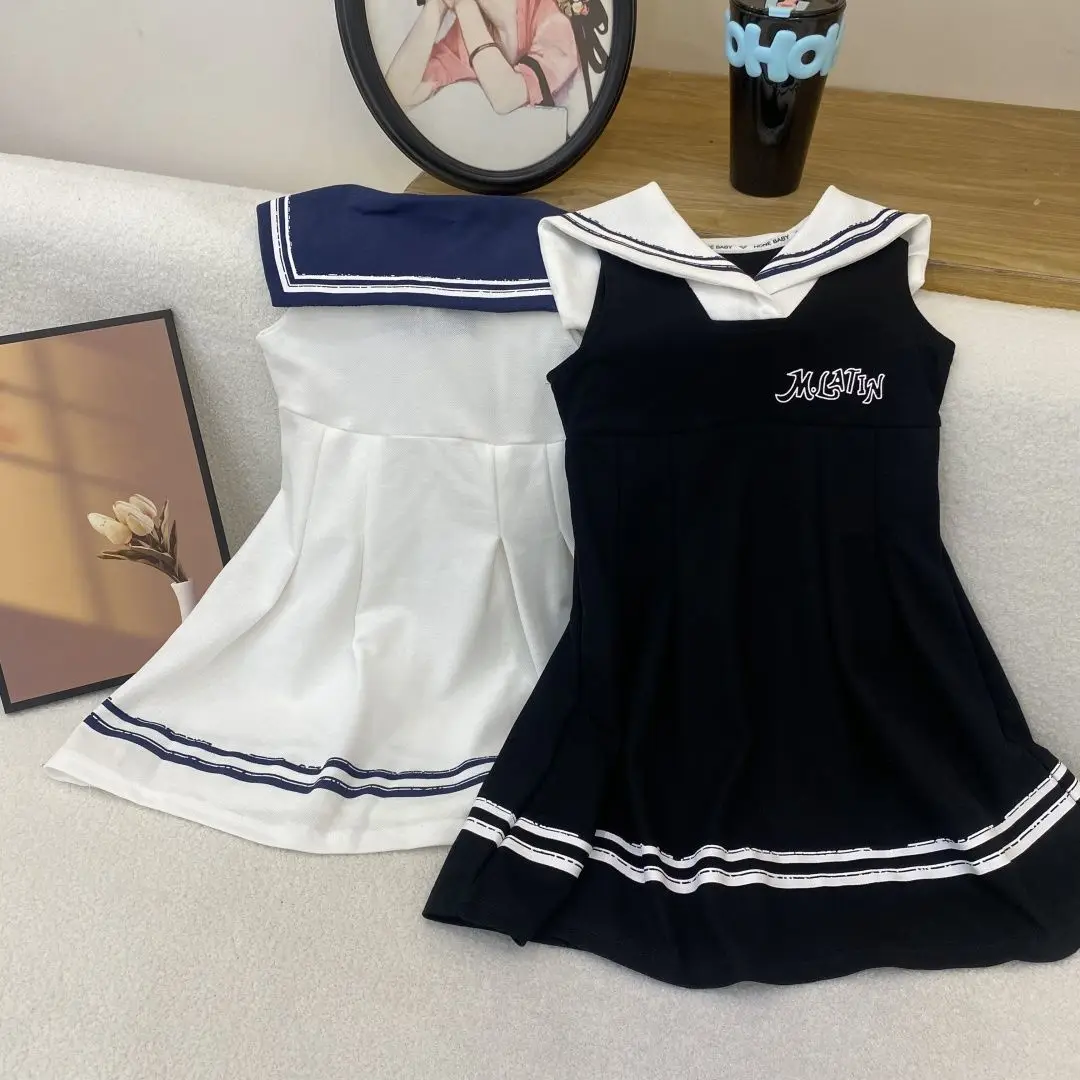 

New Baby Summer Girls Casual Vest Dress, Princess Kids Fashion Sports Dresses 4-9 T