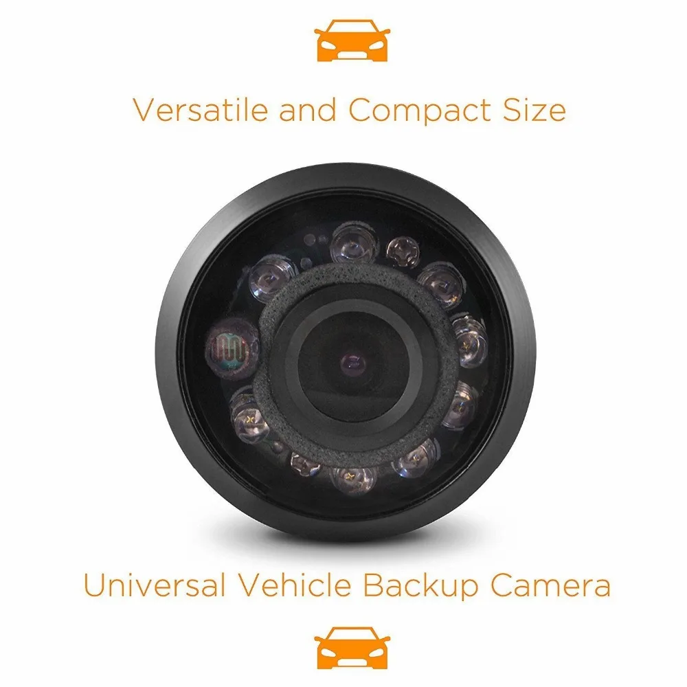 Wireless Car Rear View Reverse Camera Universal 28MM HD Night Vision Car CCD Front View Camera Waterproof with 6M Video Cable