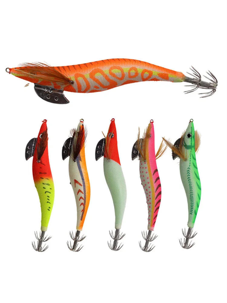 Appât pour Calmar ZYZHE 2.5 # 3.0 # 3.5 # 4.0 # Leurre de pêche en bois en forme de poulpe lumineux, leurres de pêche en mer, leurres de pêche en bois, leurres de pêche en bois