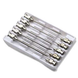 10PCS Stainless Steel Metal Needle for Farm Animals Livestock Poultry Paste Adhesive Glue Liquid Dispensing Syringe Needle