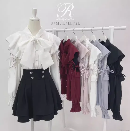 ฤดูใบไม้ผลิฤดูใบไม้ร่วงผู้หญิงเสื้อแฟชั่นสไตล์ญี่ปุ่นใหม่สบายๆเสื้อลูกไม้หวาน Off-the-ไหล่เสื้อแขนยาว