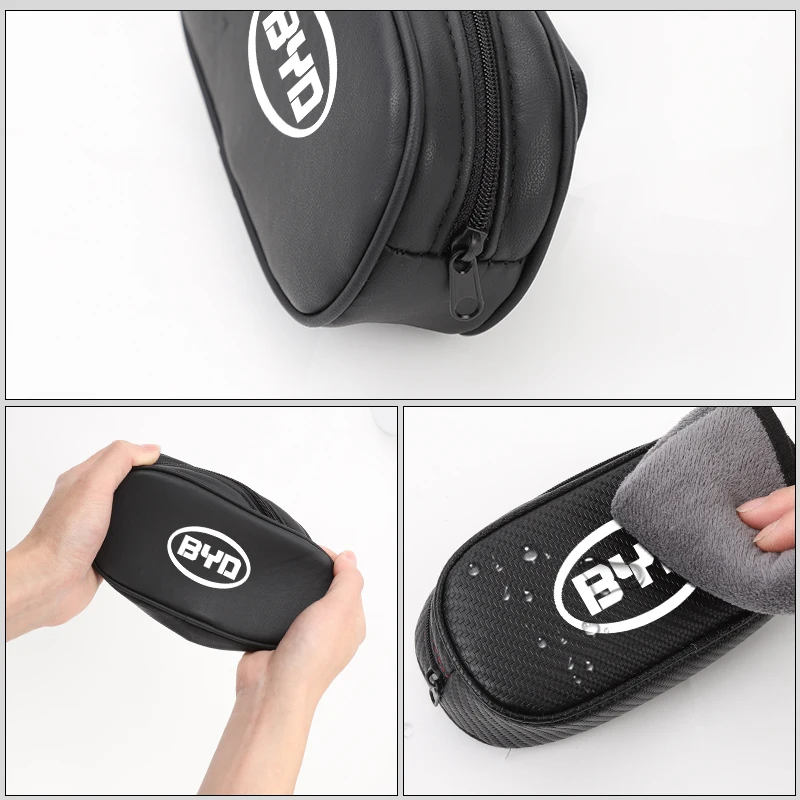 Car Door Leather Bag Velcro-fastened Sunglasses Storage Box Accessories For BYD M6 G3 G5 T3 F3 I3 F0 F6 S6 S8 E5 E6 G6 L3 S7