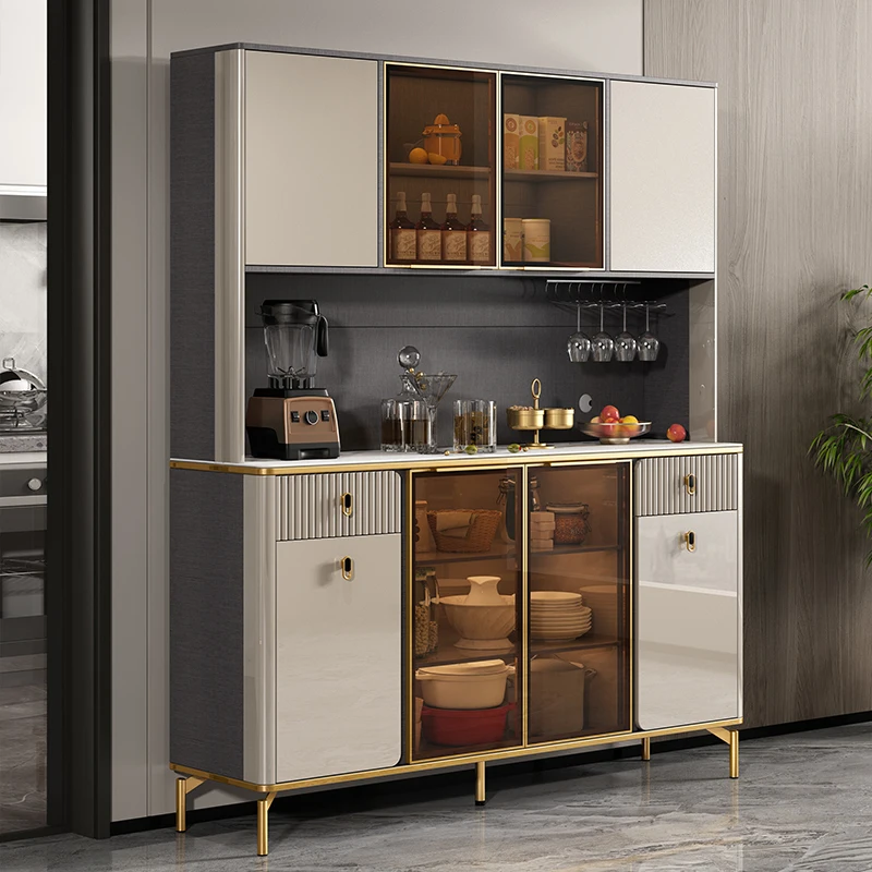 

Sideboard, kitchen storage, high cabinet, integrated against the wall, wine cabinet, multi-functional storage storage