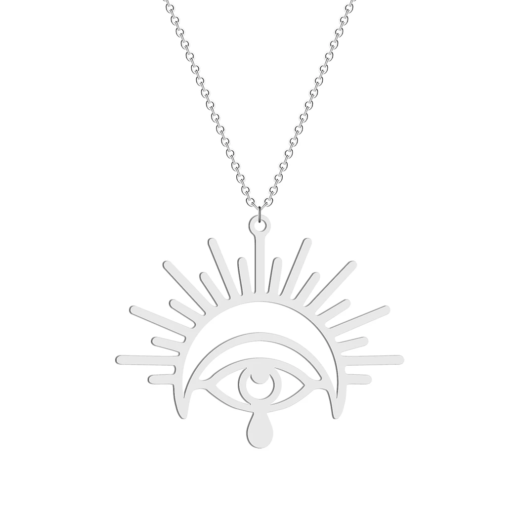 قلادة دلاية عين حورس للنساء ، الفولاذ المقاوم للصدأ ، مجوهرات الأساطير المصرية ، هدية الأمهات #3