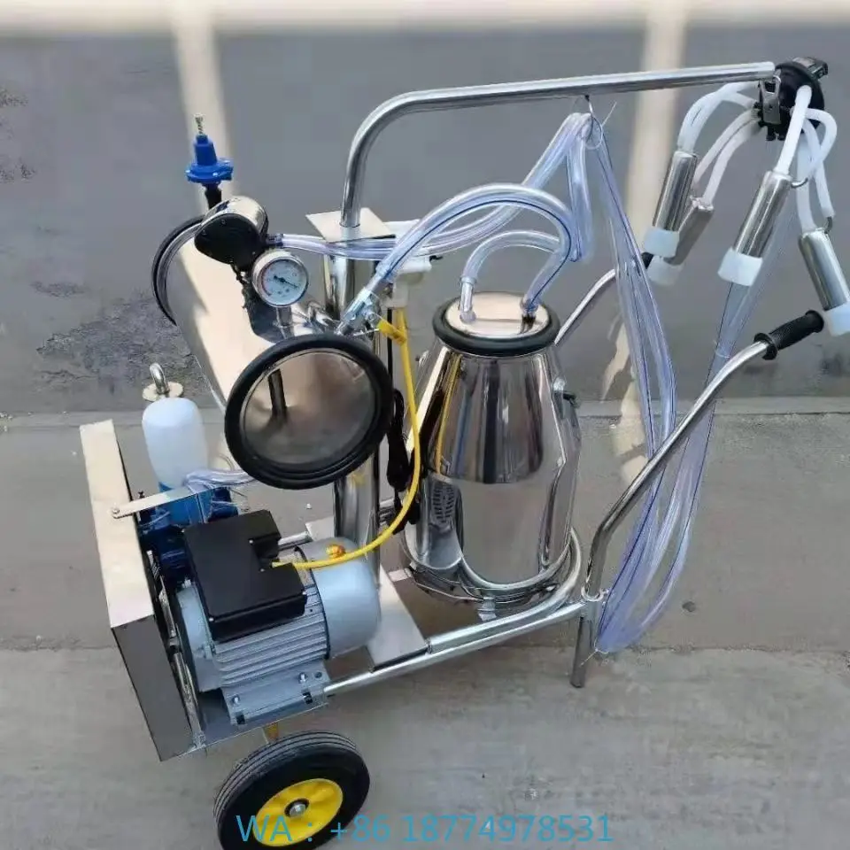 Vacuum Pump Engine Motor for Farm Dairy Industries & Egg TurningUsed Mobile Automatic Cow Sheep Camel Milking Machine with