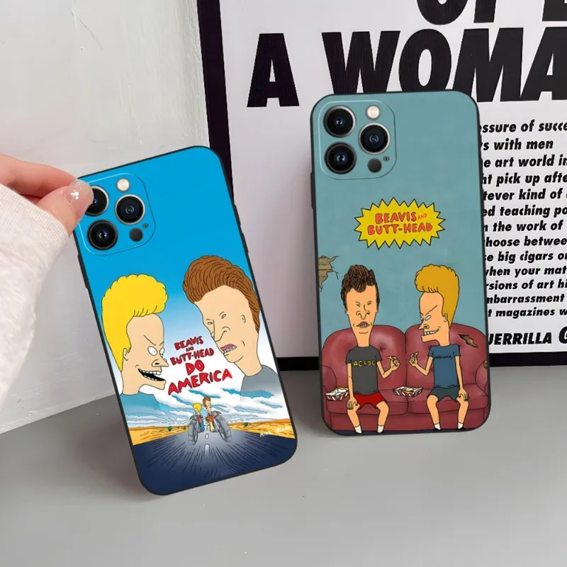 Beavis And Butt Head Phone Case For Iphone 15 14 13 Pro Mini 11 12 Max Xr X Xs 7 8 Plus 6 Cover