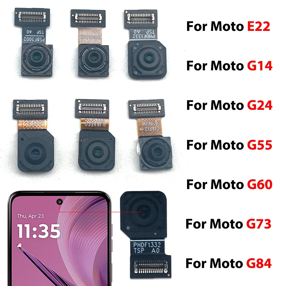 

Передняя и задняя камеры для Moto E22 G60 G14 G24 G55 G73 G84, модуль основной фронтальной камеры, гибкий кабель, запасные части для замены