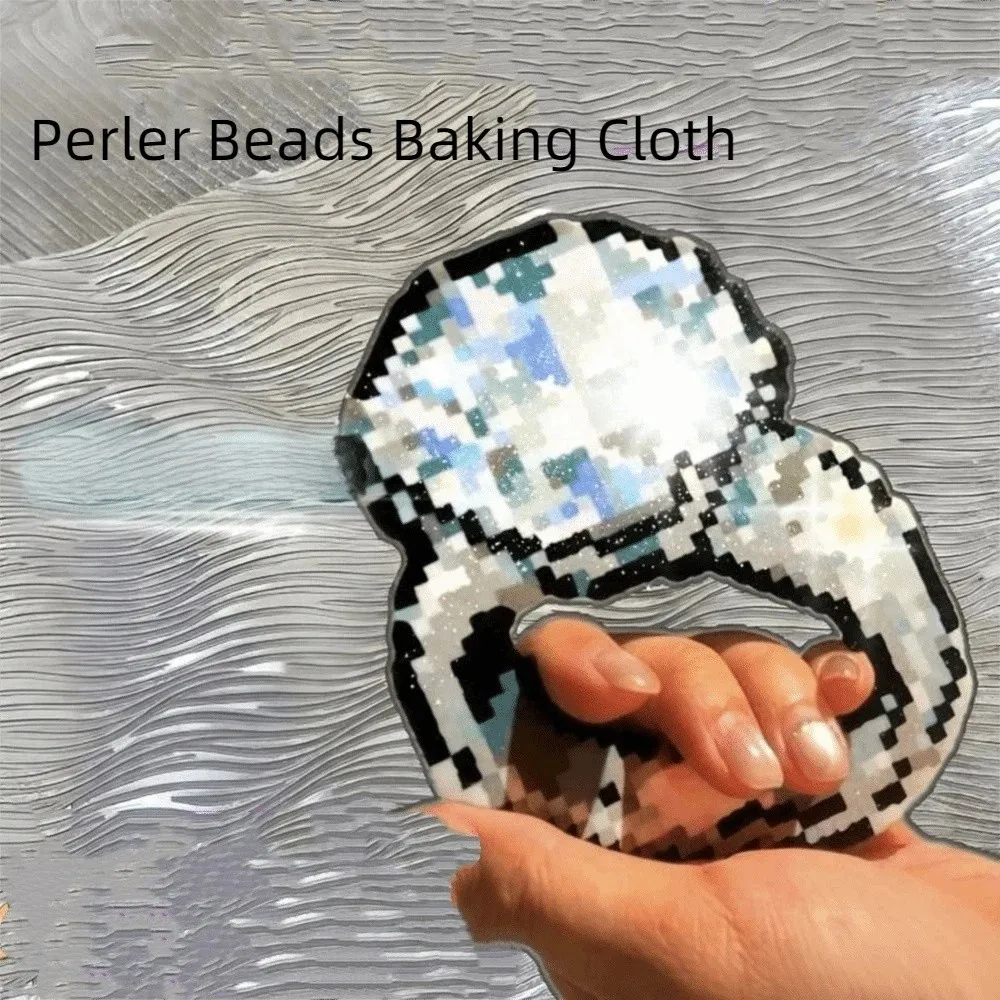 

5pcs/set Fuse Beads Silver Glitter Baking Cloth Shining DIY Heat Resistant Ironing Sheets Heatproof Non Stick