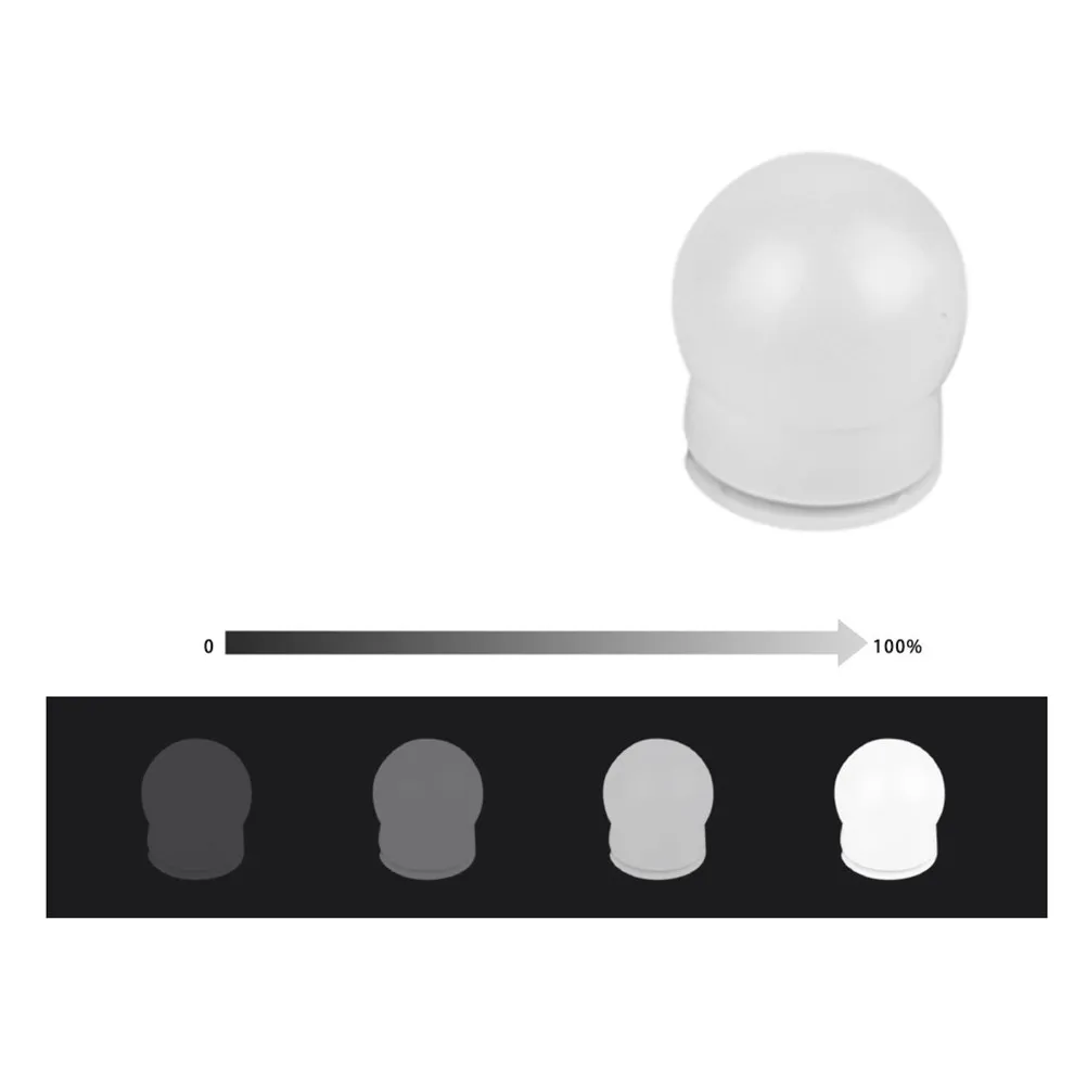 usb接続のタッチ式led調光機能付き化粧鏡用ライト。明るさを調整可能で、バスルームの化粧鏡に最適。