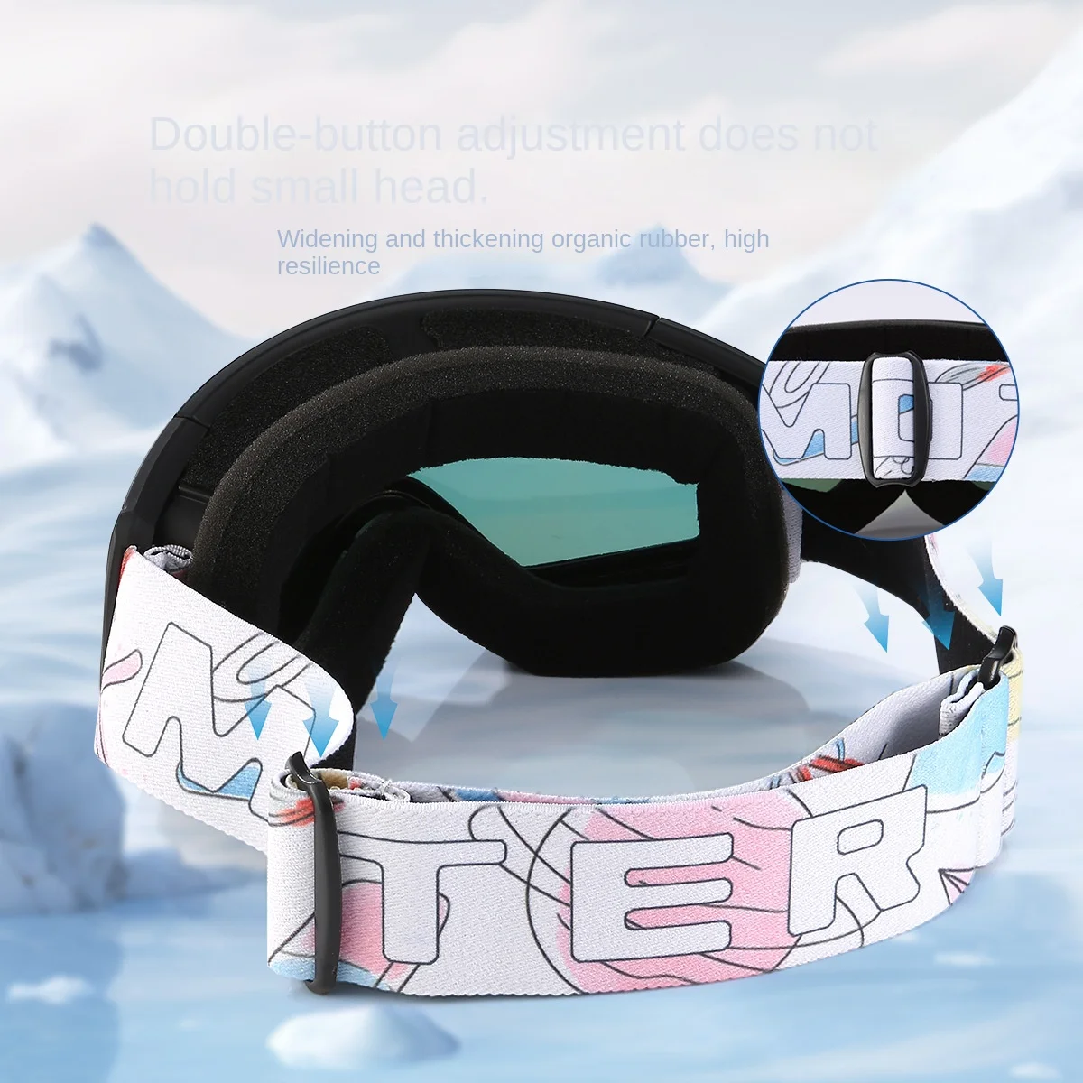 Children's Outdoor Ski Goggles with Strong UV Blocking Colored Membranes for Skiing & Helmets