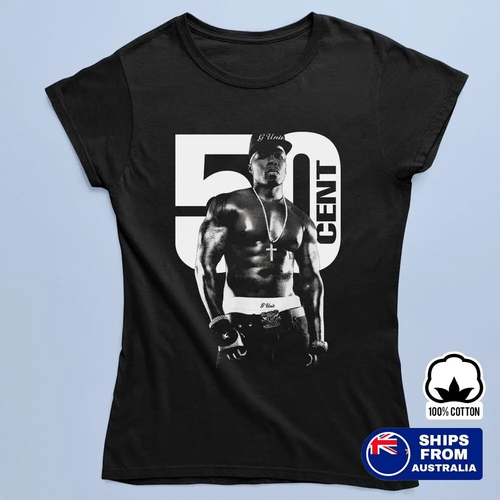 Camiseta gráfica sin camisa de 50 centavos – Camiseta Hip Hop Legend Curtis Jackson