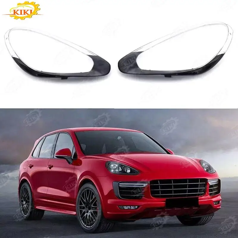 

Для Porsche Cayenne 2015-2018 Сменный прозрачный абажур для передней фары автомобиля, крышка объектива, водостойкий прозрачный корпус фары