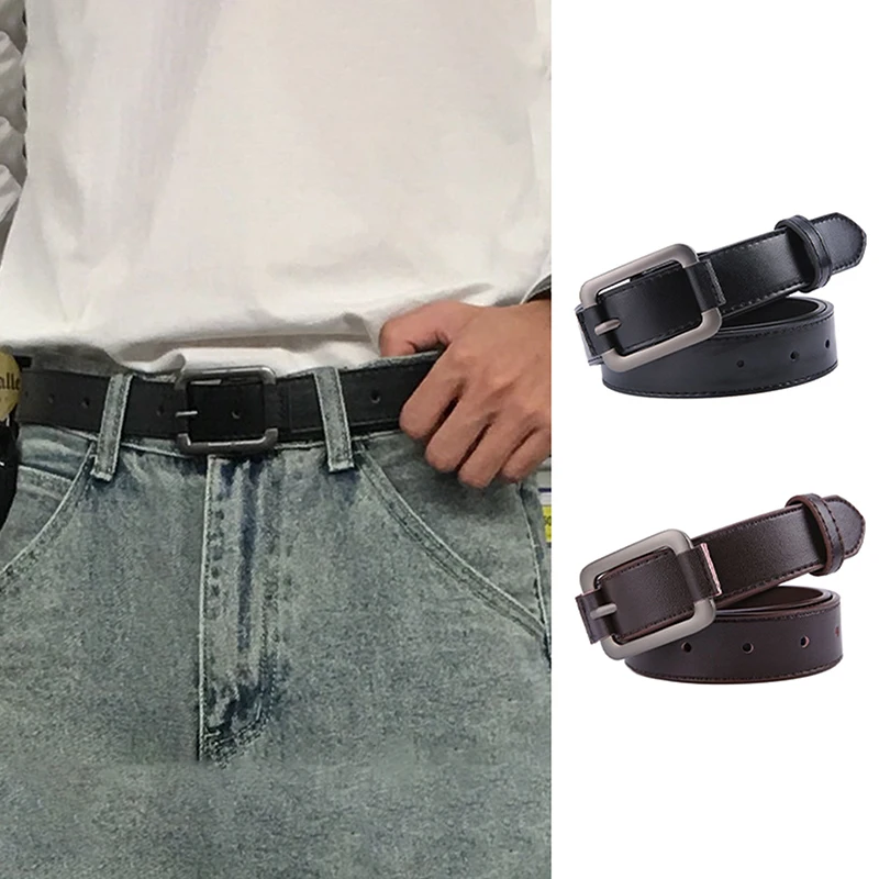 

Fashion PU Leather Belt For Women Men Simple Pin Buckle Jeans Belts Clothes Decorative Waistband Girdles Strap