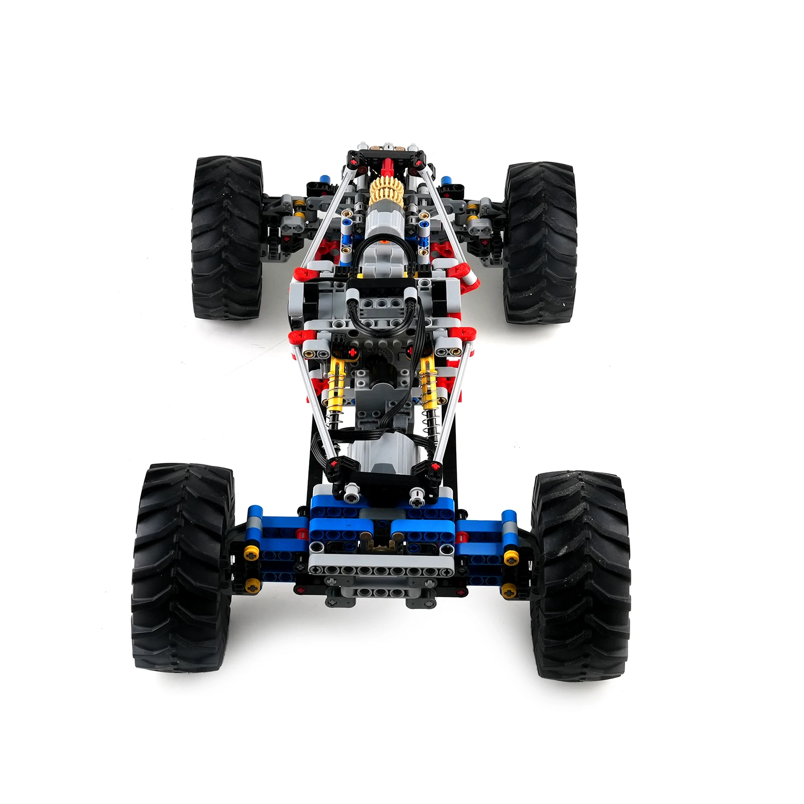 MOC 4WD 4 Wheels Drive Climbing Car with Suspension Shocks Technology Off-Road Car Remote Control Power Servo Motor Toys Gifts