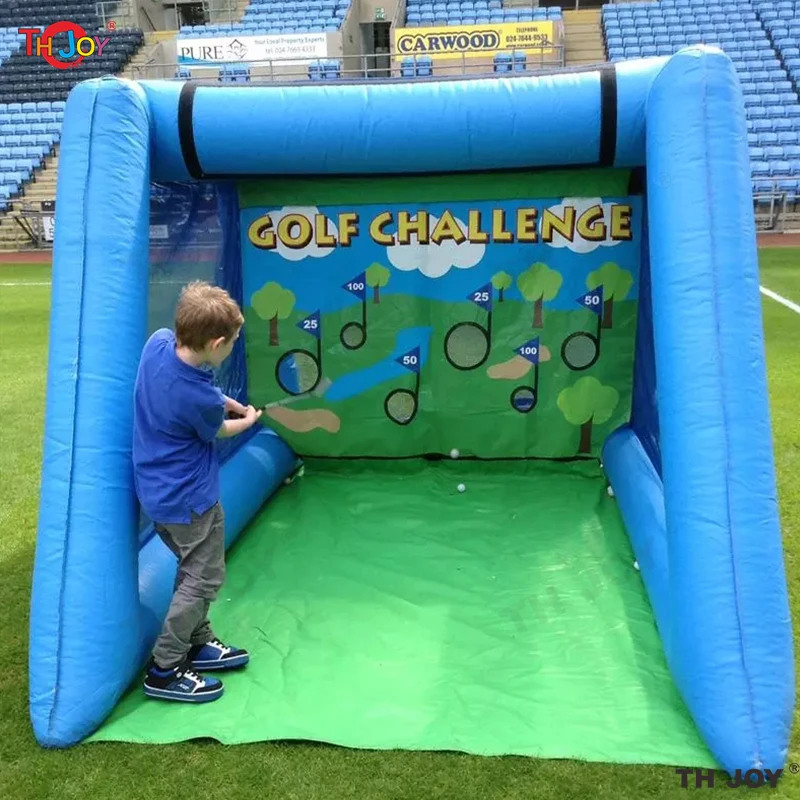 เกมกอล์ฟเป่าลมสนุกๆ เครื่องจำลองการเล่นกอล์ฟกลางแจ้งแบบพกพา เกมกีฬาเป่าลมแบบพกพา ท้าทายการชิพกอล์ฟ