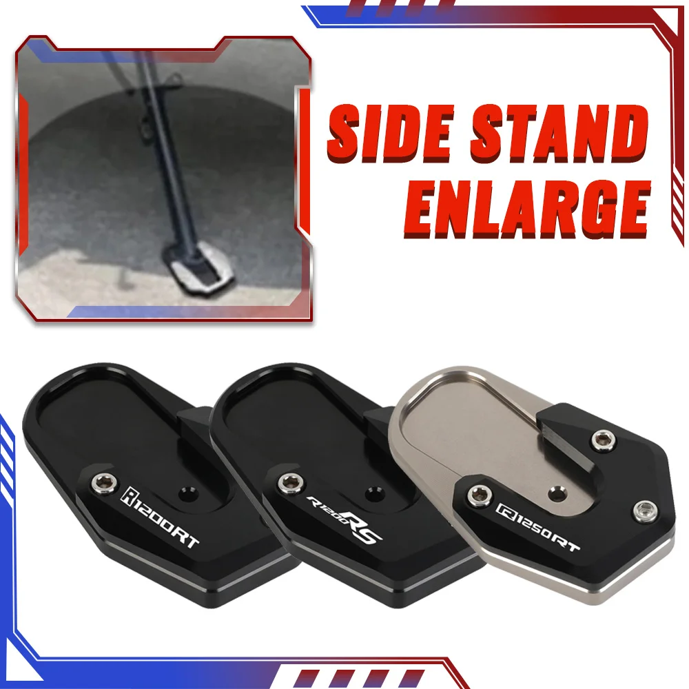 For BMW R1200RT R1200ST R1250RT R1250RS Motorcycle Accessories Kickstand Foot Side Stand Extension Pad Plate R 1200 1250 RT/RS