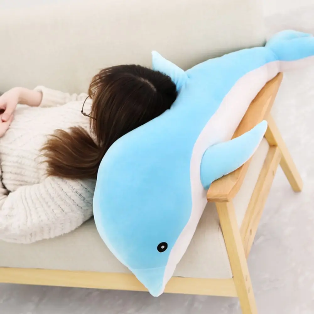 

Sleeping Cushion Marine Life Dolphin Plush Toy Soft Lovely Dolphin Stuffed Toys 30cm Cute Dolphin Sofa Pillow Girls Gift