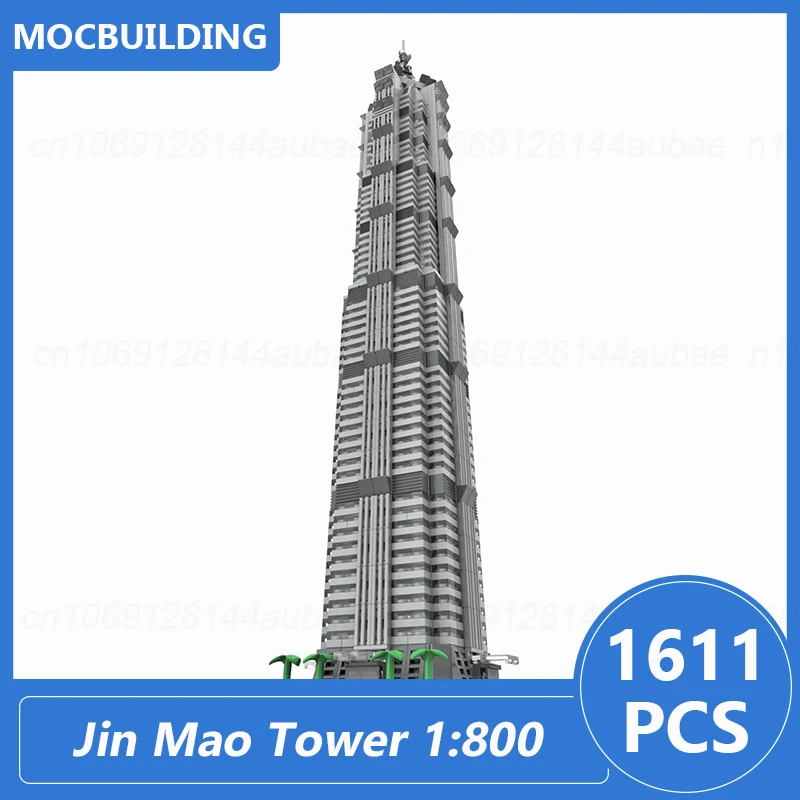 

Jin Mao Tower 1:800 Scale Architecture Model Moc Building Blocks Diy Assemble Bricks Display Collection Toys Xmas Gifts 1611PCS