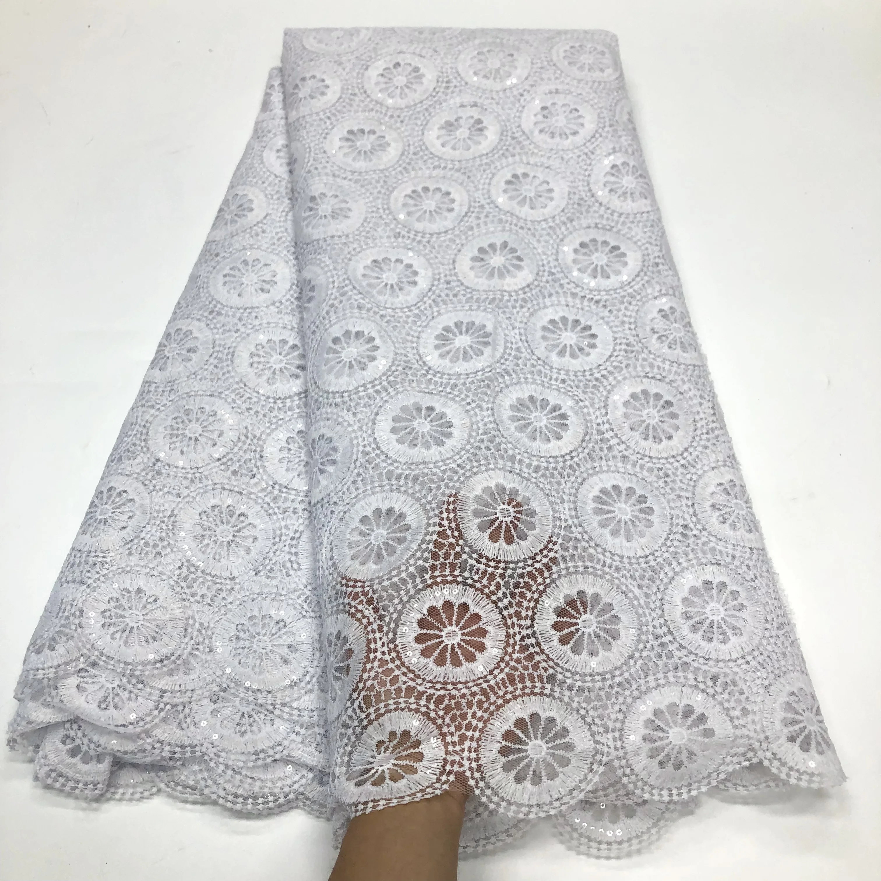 African Cord Lace Fabric for Wedding, High Quality