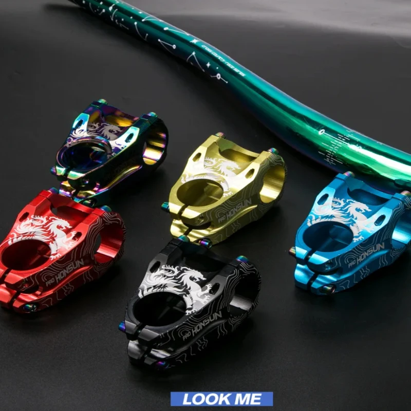 

31.8×45mm Colorful Aluminum Alloy Short Stem, CNC Mountain Bike Stem for XC Riding Accessories