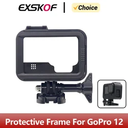 Protective Frame Case with Cold Shoe Adapter For GoPro Hero 12 11 10 9 Black Action Camera Accessories