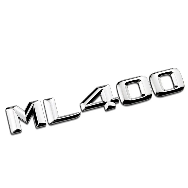 3d ABS Black Chrome Car Letters Trunk Emblem Badge For ML250 ML270 ML300 ML320 ML 350 500 Logo Sticker Accessories