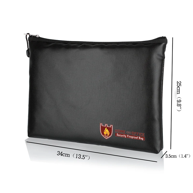 Document Bags Fireproof Burn waterproof Valuables bag Money Safe Cash Box File Pouch Case  Document Storage Bags