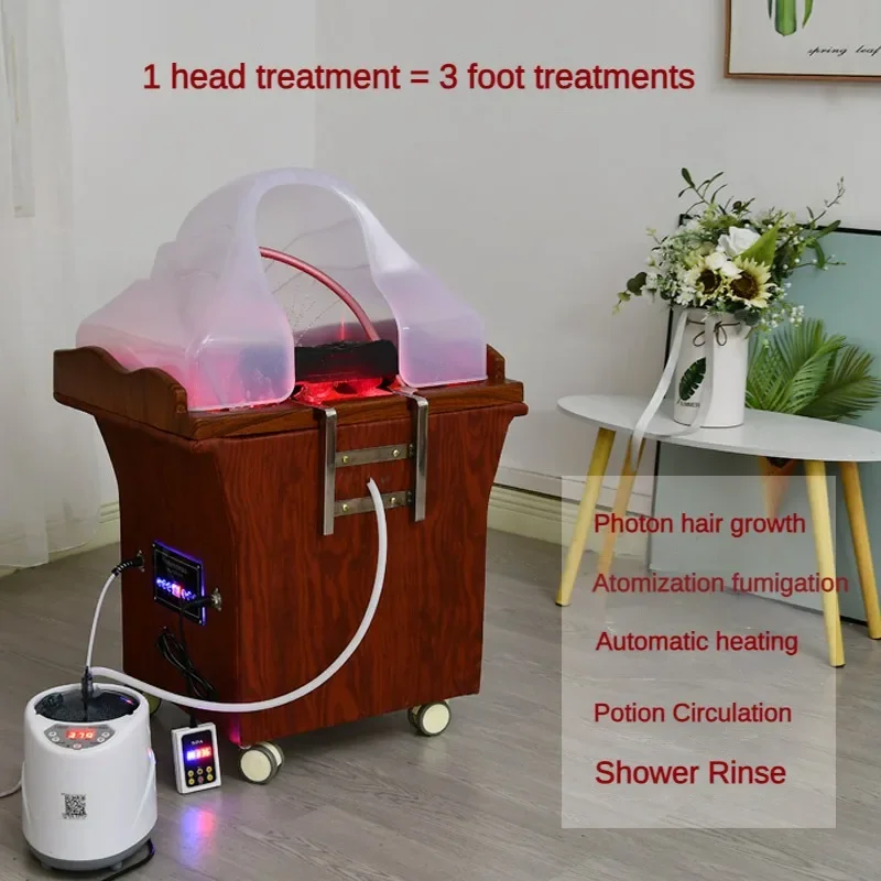 Lavabo de tratamiento de cabeza multifuncional Beautyhospital puede mover una cama de tratamiento de cabeza de circulación de agua automática de