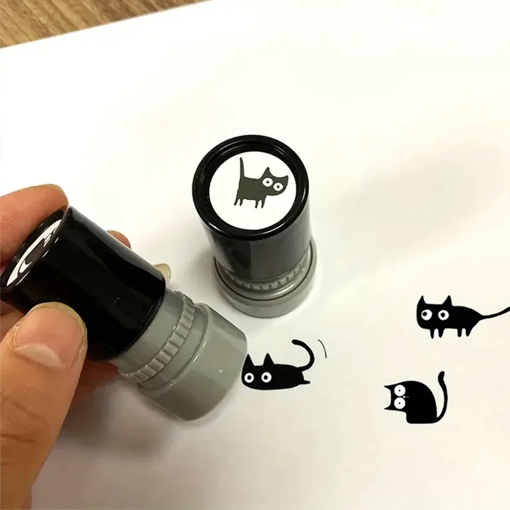 جميل القطة السوداء نمط ختم الحيوان ختم لملهم وتحشيط التدريس الفصول الدراسية الأنشطة النشطة ختم المعلم #4