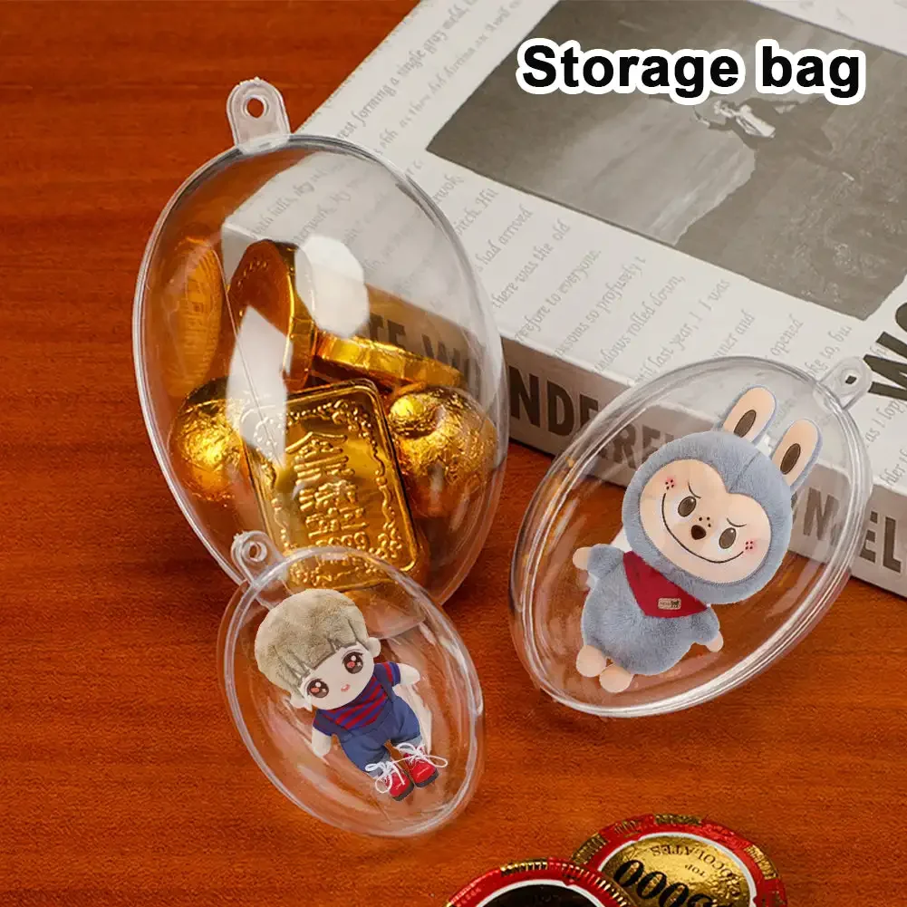 17cm Transparent Mystery Box Organizer Box Mystery Toy Storage Boxes for Labubu for Christmas Decoration