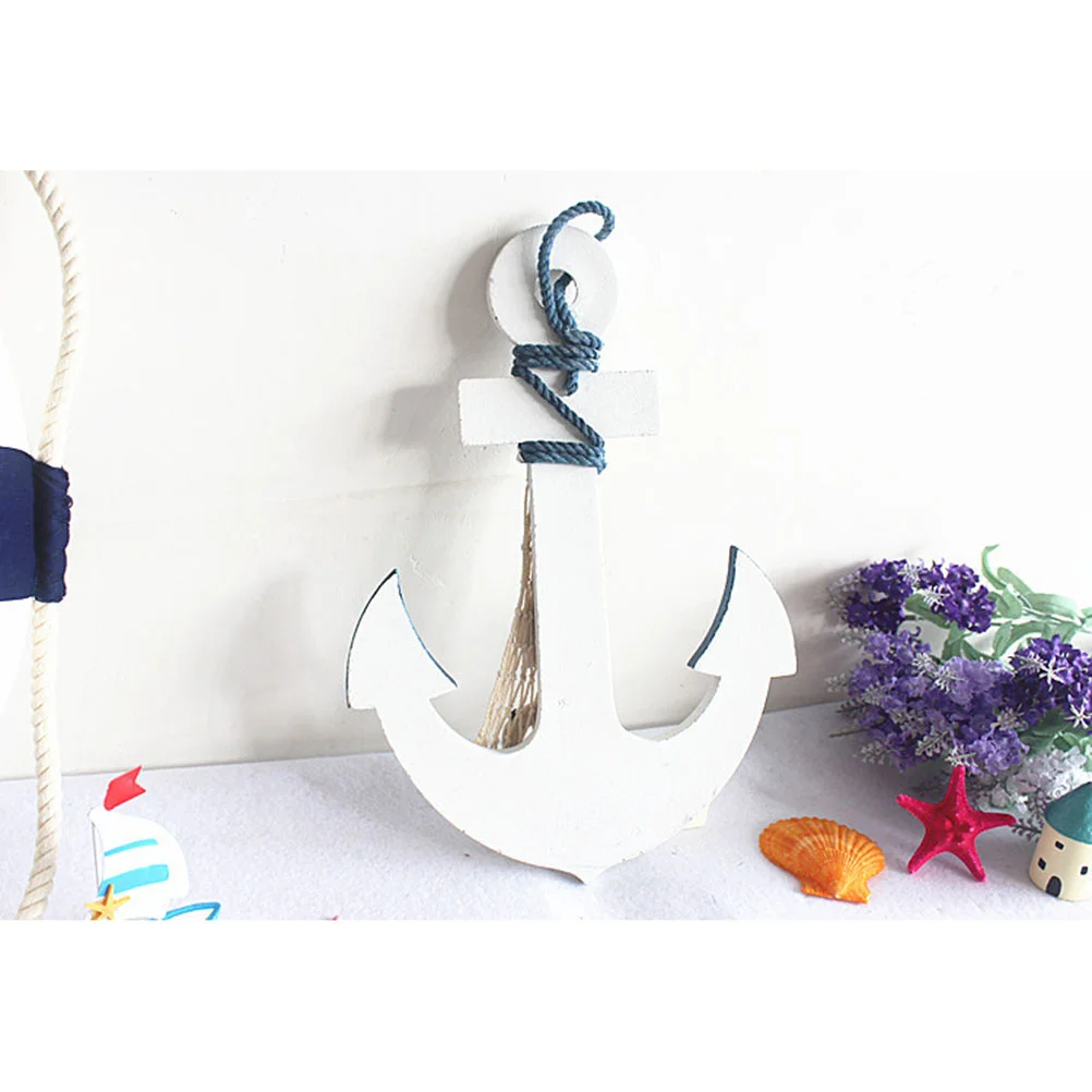 

Mediterranean Decoration Marine Anchor Decor Marine Anchor Decor Bathroom Accessories for Small Bathroom Wooden Wall Decor